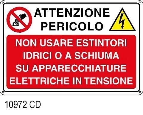 Attenzione pericolo -Alluminio 165x250 mm