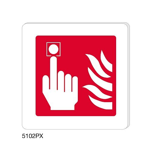 Allarme antincendio - Plexiglass - C - 200x200 mm - Bifacciale - Senza Fori