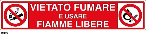 Vietato fumare e usare fiamme libere