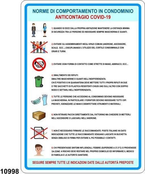 Norme di comportamento in condominio anticontagio Covid-19