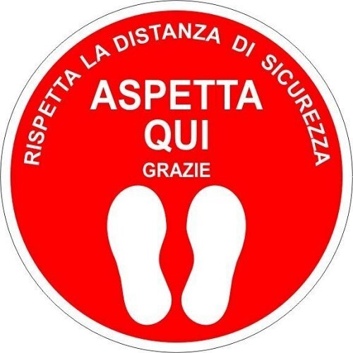 Rispetta la distanza di sicurezza Ø 300 mm - Rosso