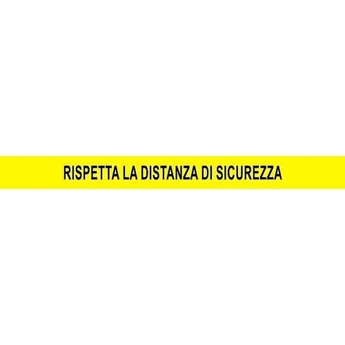 Rispetta la distanza di sicurezza 1000x80 mm - Giallo