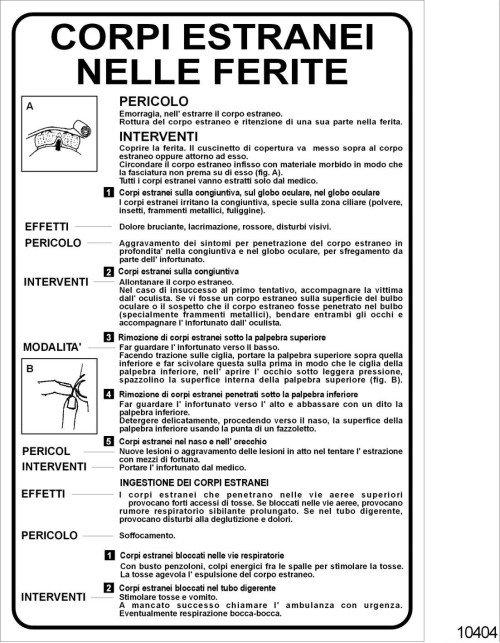 Corpi estranei nelle ferite - C - Alluminio -500x700 mm