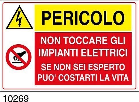 Non toccare gli impianti elettrici