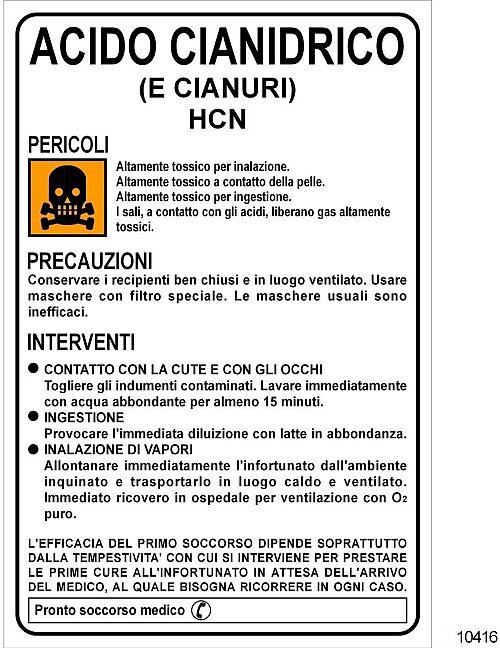 Acido Cianidrico - C - Alluminio -500x700 mm