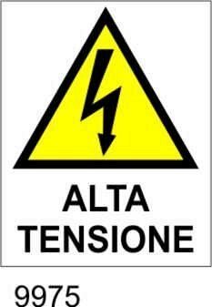 Pericolo alta tensione - etichette - 25pz