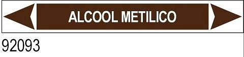 Alcool metilico - etichetta - A - PVC adesivo - 175x30 mm