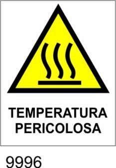 Pericolo - temperatura pericolosa - etichette - 25pz