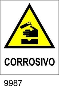 Pericolo corrosivo - etichette - 25pz