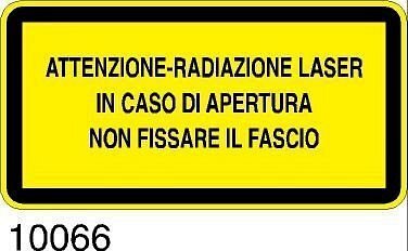 Attenzione radiazione laser in caso di apertura non fissare il fascio - 50pz