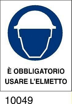 Obbligatorio usare l'elmetto - etichette - 25pz