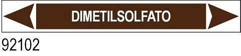 Dimetilsolfato - etichetta - B - PVC adesivo - 350x60 mm