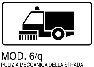 Pulizia meccanica della strada - A - Ferro CL.1 33x17 cm
