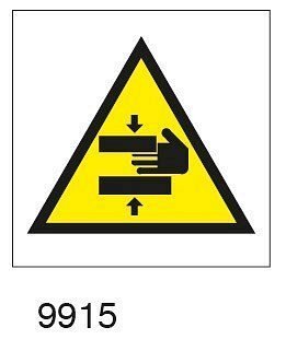 Pericolo attenzione alle mani - 25pz