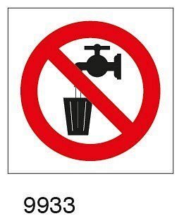 Vietato bere acqua non potabile - etichetta - 25pz