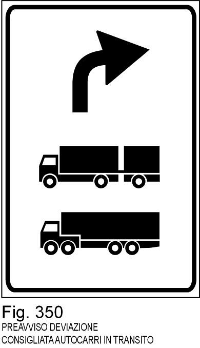 Preavviso deviazione consigliata autocarri in transito