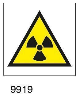 Pericolo radiazioni - 25pz