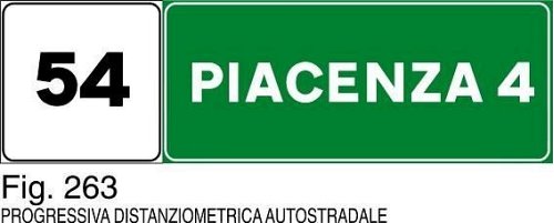 Progressiva distanziometrica autostradale