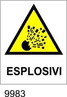 Pericolo esplosivi - etichette - 25pz