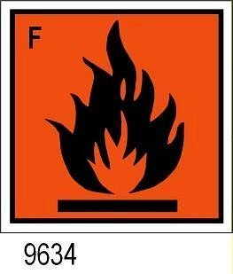 Facilmente Infiammabile - A - 28x28 mm - 60 etichette