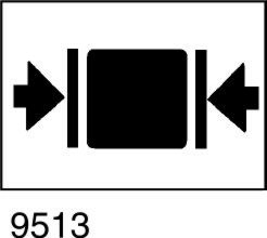 Prese laterali a mezzo di pinze - etichetta - B - PVC adesivo 125x175 mm - 5 etichette