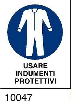 Obbligo - usare indumenti protettivi - etichette - 25pz