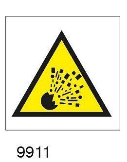 Pericolo Esplosivi etichetta - 25pz