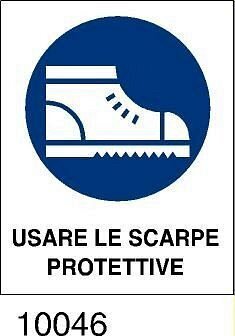 Obbligo - usare le scarpe protettive - etichette - 25pz