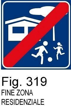 Fine Zona Residenziale - C - Alluminio CL.1 90cm