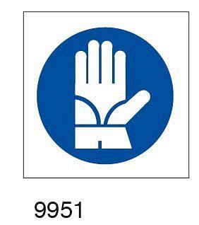 Obbligo uso guanti - etichetta - 25pz