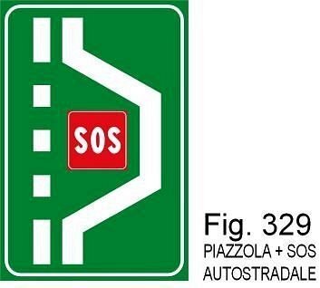 Piazzola + Sos autostradale - C - Alluminio CL.1 90x135 cm