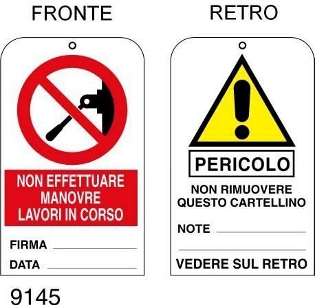 Non effettuare manovre - cartellini con foro conf. 20 pz