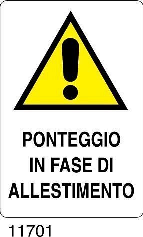 Ponteggio in fase di allestimento