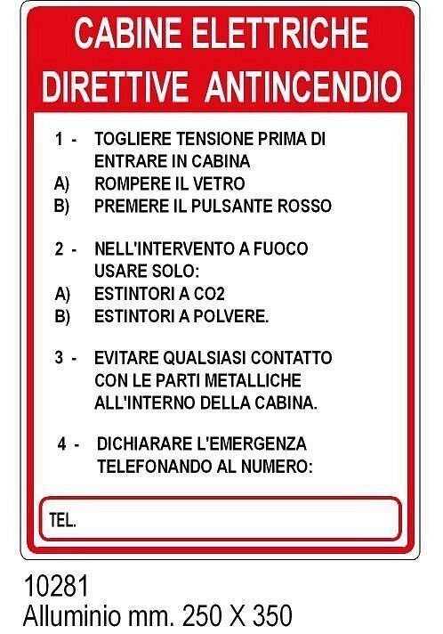 Cabine elettriche direttive antincendio