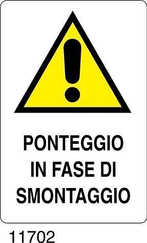 Ponteggio in fase di smontaggio - A - Polionda 350x500 mm