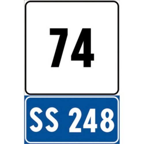 Progressiva distanziometrica per strada statale - A - Alluminio CL.2 50x75 cm