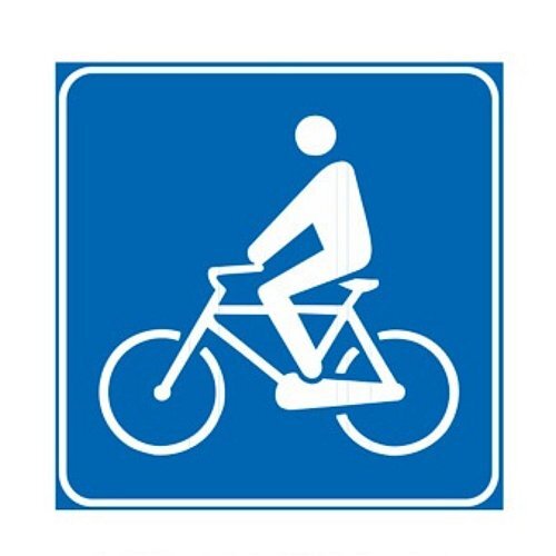 Attraversamento ciclabile - B - Alluminio CL.1 60cm