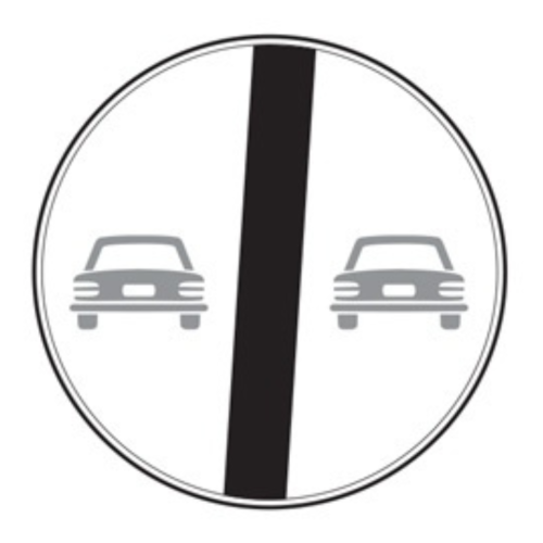 Fine del divieto di sorpasso - B - Ferro CL.2 60cm