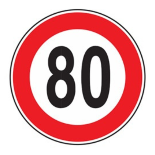 Limite massimo di velocità 80 km/h