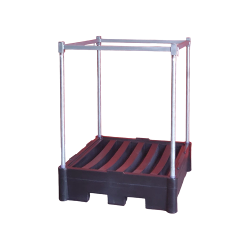 Porta Big Bag con Vasca di Raccolta e Anello Superiore