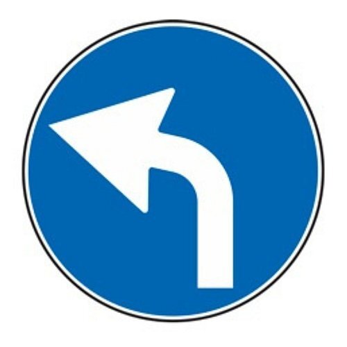 Preavviso di direzione obbligatoria a sinistra