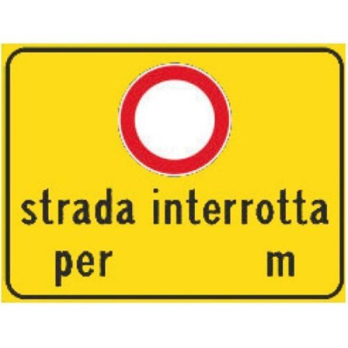 Strada interrotta a m