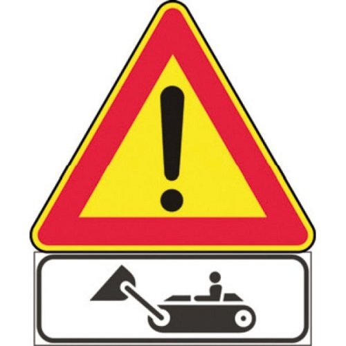 Pericolo mezzi di lavoro in azione