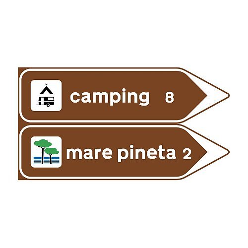 Segnali turistici e di territorio fuori dai centri abitati - B - Ferro CL.1 40x150 cm