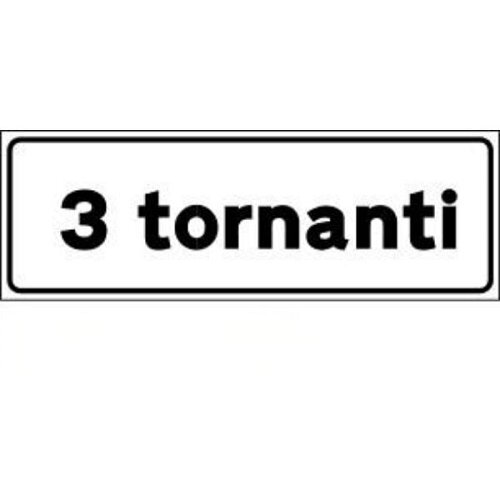 3 Tornanti - B - Alluminio CL.1 80x27 cm