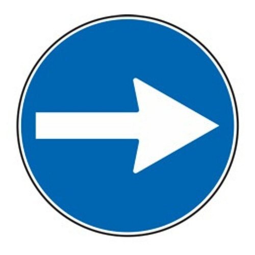 Direzione obbligatoria a destra - A - Ferro - CL.1 40cm