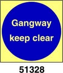 Gangway keep clear - passerella tenersi distanti - A - ADL 100x100 mm
