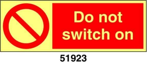 Do not switch on - A - ADL 200x75 mm