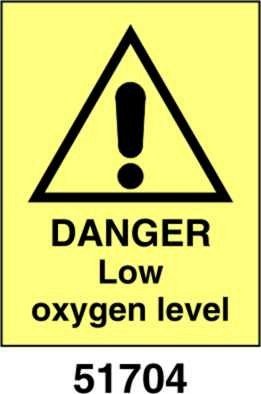 Danger low oxygen level - A - ADL 150x200 mm