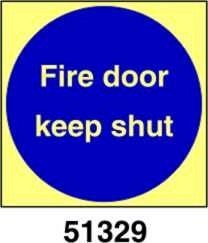 Fire door keep shut - porta tagliafuoco tenere chiusa - A - ADL 100x100 mm